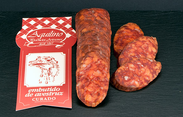 Chorizo de avestruz curado