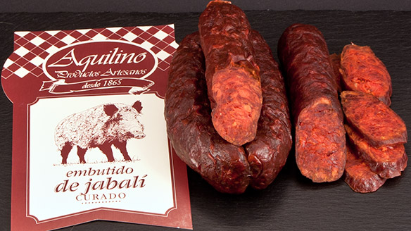 Chorizo de jabalí en riestra curado