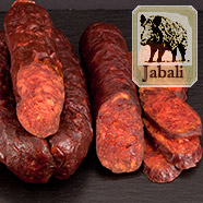 Chorizo de jabalí en riestra curado