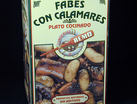 Fabes con calamares