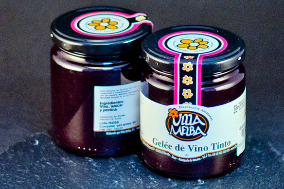 Gelée de vino tinto