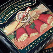 Lata 265gr de Pimientos del piquillo rellenos de bacalao